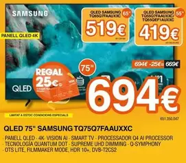 Samsung - QLED 55" TQ55Q7FAAUXXC/TQ55QEF1AUXXXC 