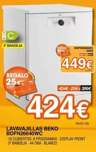 Beko - Lavavajillas Bdfn26640wc