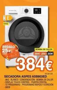 Aspes - Secadora Bomba De Calor ASB803ED