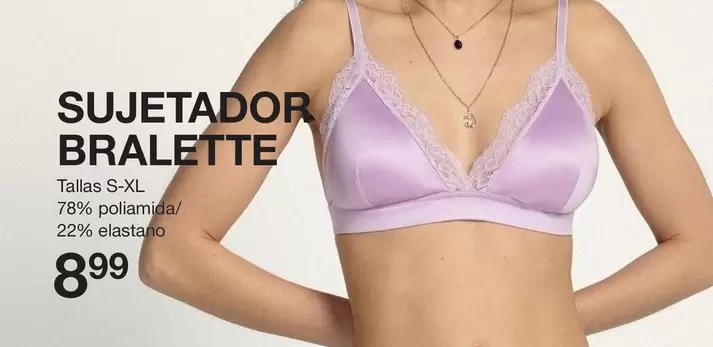 Zeeman - Sujetador Bralette 78% Poliamida/22% Elastano