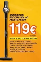 Solac - Aspirador Escoba AE2510 AS300