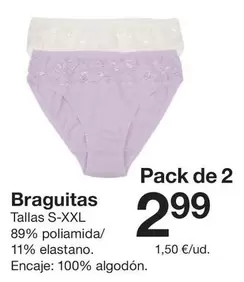 Zeeman - Braguitas 89% Poliamida/11% Elastano