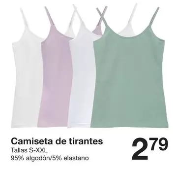 Zeeeman - Camiseta De Tirantes 95% Algodón/5% Elastano
