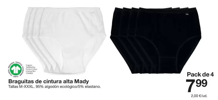 Braguitas De Cintura Alta Mady