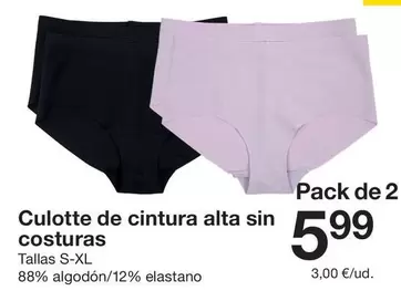 Culotte De Cintura Alta Sin Costuras