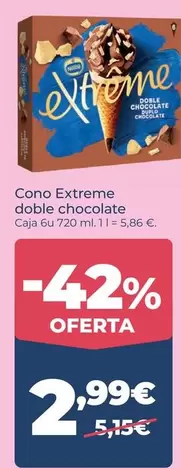 Nestlé - Cono Extreme Doble Chocolate