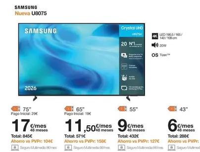 Samsung - Nueva U8075