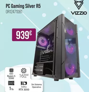 Vizzio - Pc Gaming Silver R5