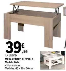 Mesa Centro Elevable Modelo Gala