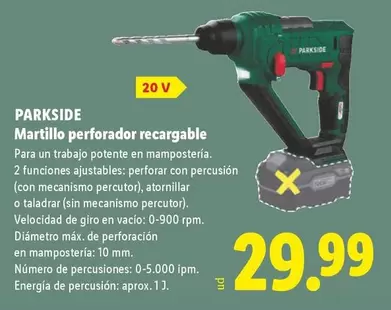 Parkside - Martillo Perforador Recargable