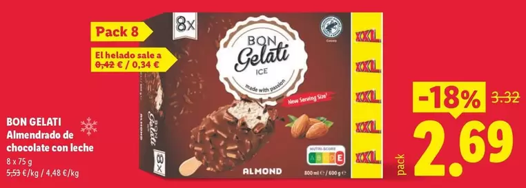 Bon Gelati - Almendrado De Chocolate Con Leche