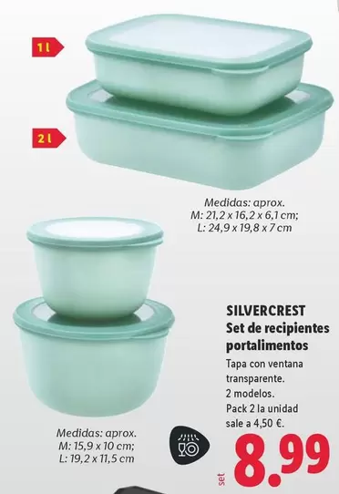 SilverCrest - Set De Recipientes Portalimentos