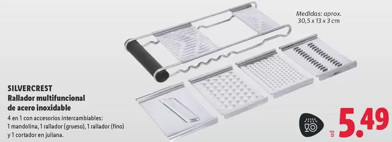 SilverCrest - Rallador Multifuncional De Acero Inoxidable