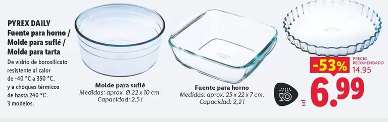 Pyrex - Fuente Para Horno/Molde Para Sufle/Molde Para Tarta
