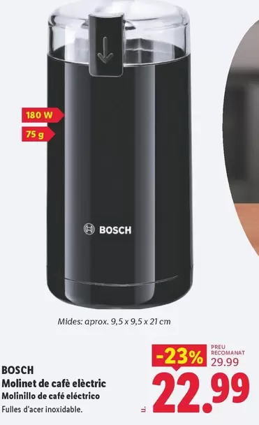 Bosch - Molinillo De Café Eléctrico