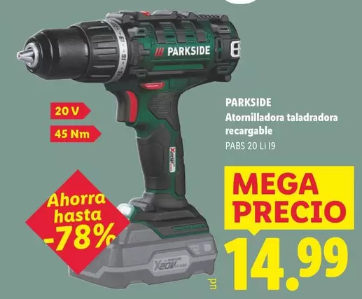 Parkside - Atornilladora Taladradora Recargable