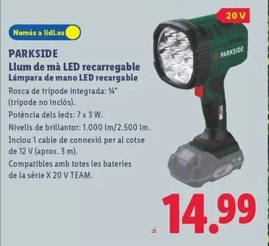 Parkside - Lampara De Mano Led Recargable