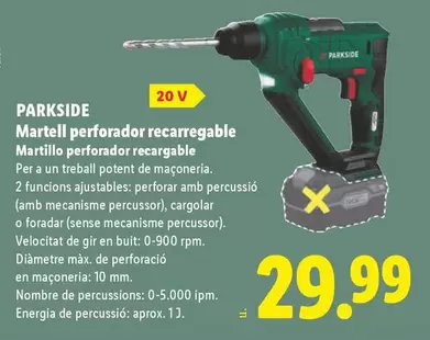 Parkside - Martillo Perforador Recargable