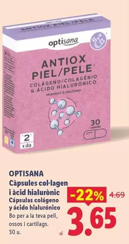 Optisana - Capsulas Colageno Y Acido Hialuronico