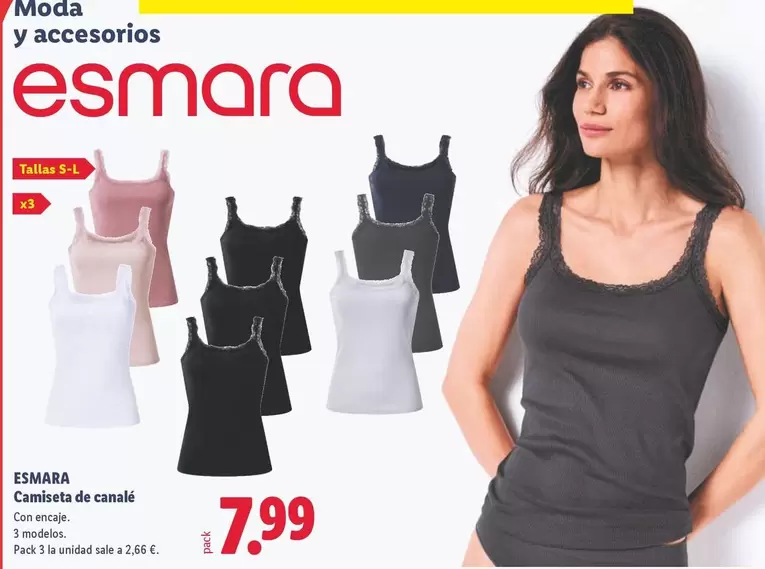 Esmara - Camiseta De Canalé
