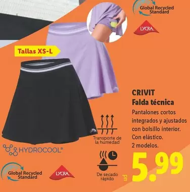 Crivit - Falda Tecnica