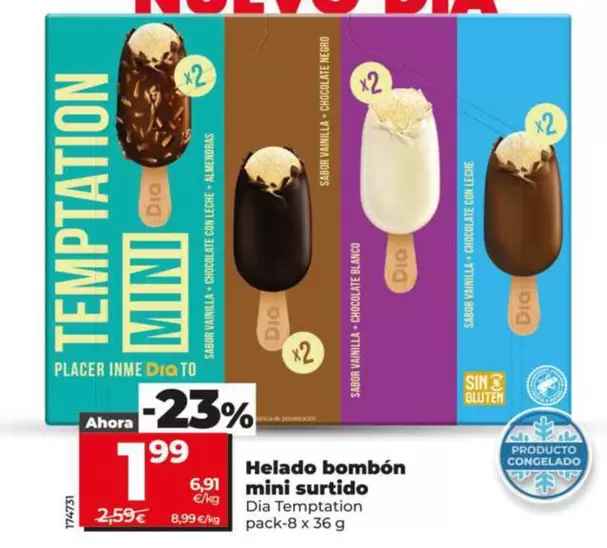 Dia Temptation - Helado Bombón Mini Surtido