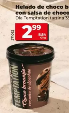 Dia Temptation - Helado De Choco Brownie Con Salsa De Chocolate