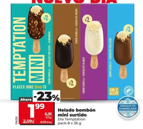 Dia Temptation - Helado Bombón Mini Surtido 