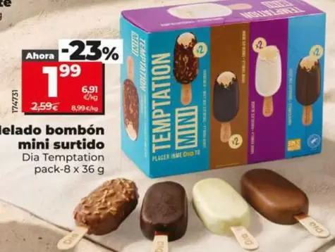 Dia Temptation - Helado Bombón Mini Surtido 