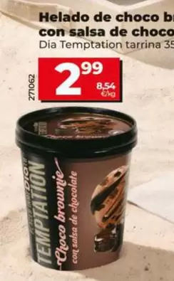 Dia Temptation - Helado De Choco Brownie Con Salsa De Chocolate