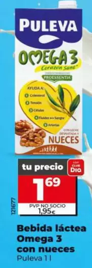 Puleva - Bebida Láctea Omega 3 Con Nueces 
