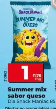 Dia Snack Maniac - Summer Mix Sabor Queso