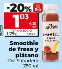 Dia - Smoothie De Fresa Y Plátano Saborfera