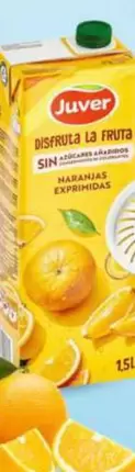 Juver - Bebida De Zumo Disfruta Sin Azúcar Añadido De Naranja