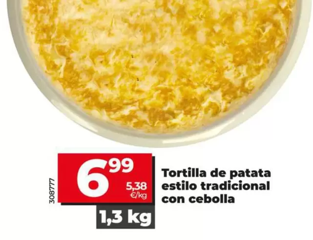 Tortilla De Patata Estilo Tradicional Con Cebolla