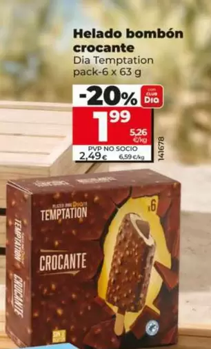 Dia Temptation - Helado Bombón Crocante
