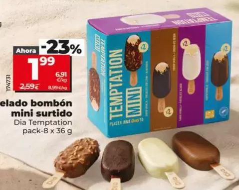 Dia Temptation - Helado Bombón Mini Surtido