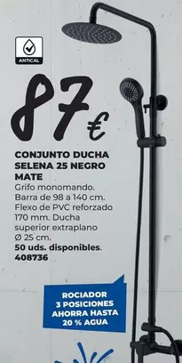 PVC - Conjunto Ducha Selena 25 Negro