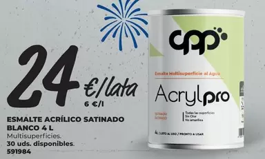 Blanco - Esmalte Acrillico Satinado