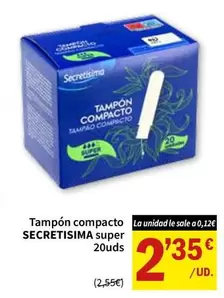 Secretísima - Tampón Compacto Super 20uds