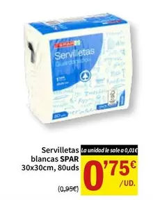 Spar - Servilletas Blancas