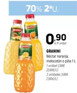 Granini - Nectar Naranja, Melocotón O Pina