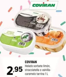 coviran - Helado Sorbete Limón, Stracciatella O Vainilla- Caramelo Tarrina