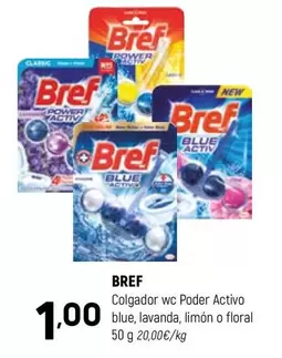 Bref - Colgador Wc Poder Activo Blue, Lavanda, Limon O Floral