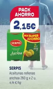 Serpis - Aceitunas Rellenas Anchoa