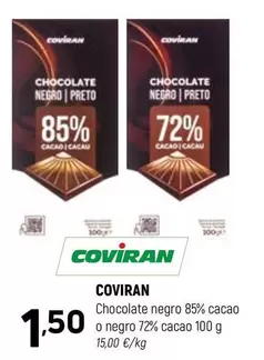coviran - Chocolate Negro 85% Cacao O Negro 72% Cacao