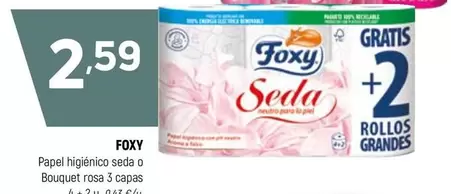 Foxy - Papel Higienico Seda O Bouquet Rosa 3 Capas