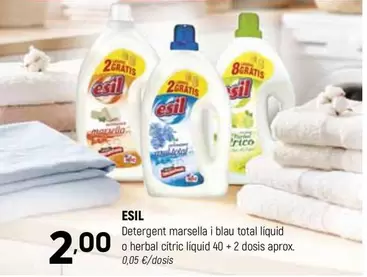 Marsella - Detergent I Blau Total Liquid O Herbal Citric Liquid 40 + 2 Dosis Arprox.