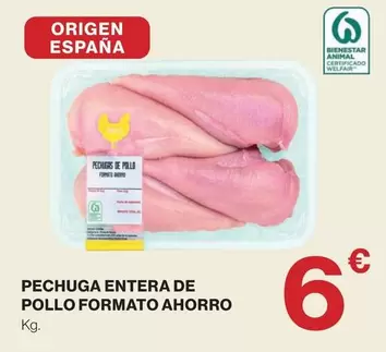 origen - Pechuga Entera De Pollo Formato Ahorro