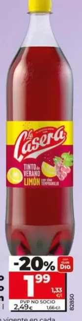 La Casera - Tinto De Verano Con Limón 